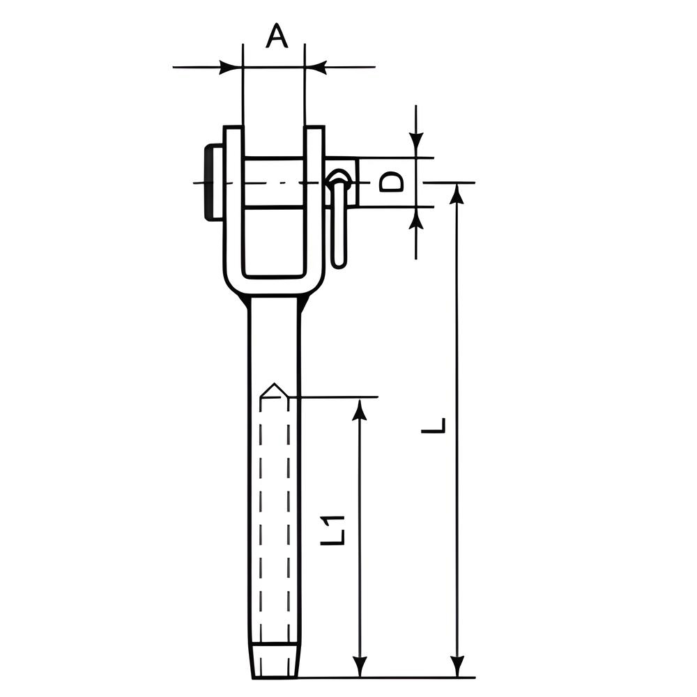 Mini Fork Terminal - 316 Stainless steel