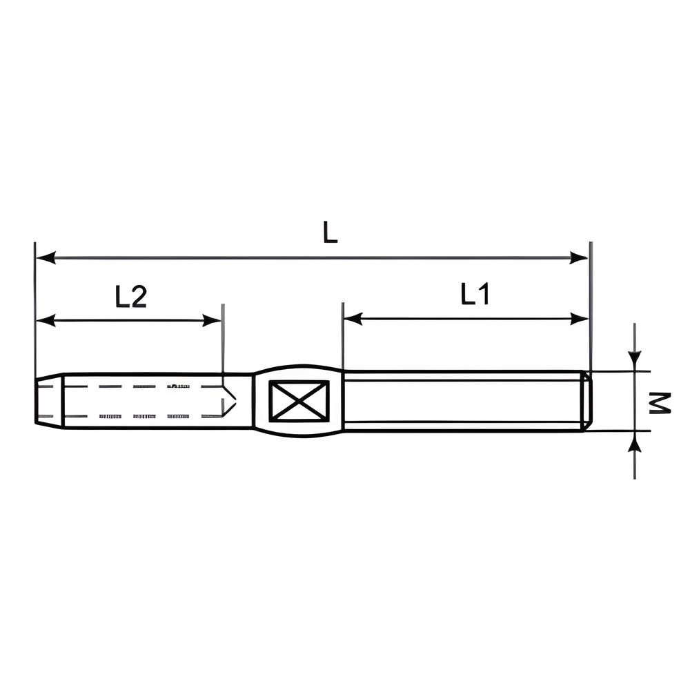 Swage Stud Terminal LH Thread - 316 Stainless steel