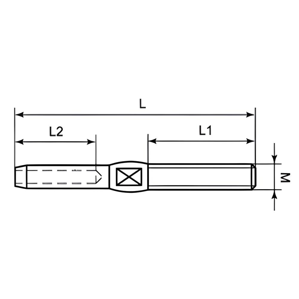 Swage Stud Terminal RH Thread - 316 Stainless steel