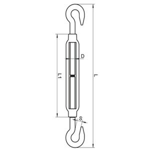 Hook to Hook Open Body Turnbuckle - 316 Stainless steel