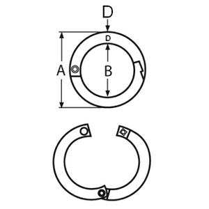Two Part Ring With Screw - 304 Stainless steel