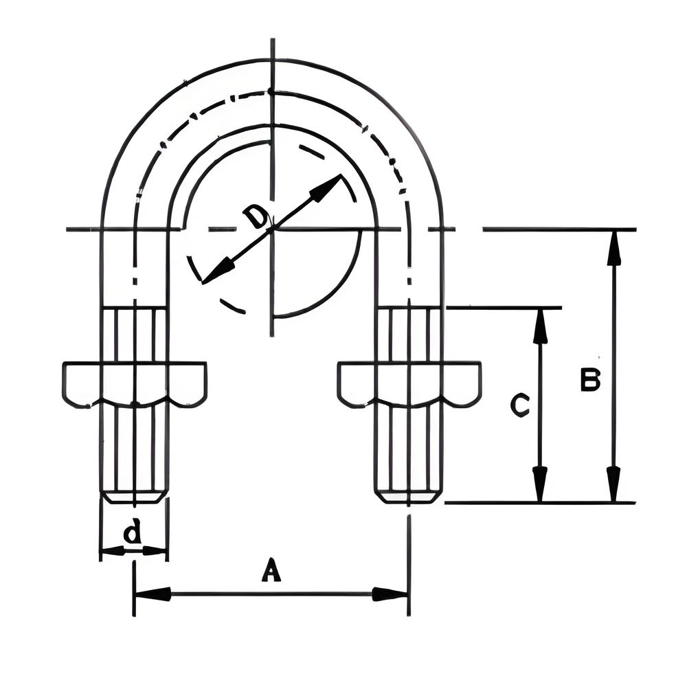 U Bolt  without Plate - Galvanised