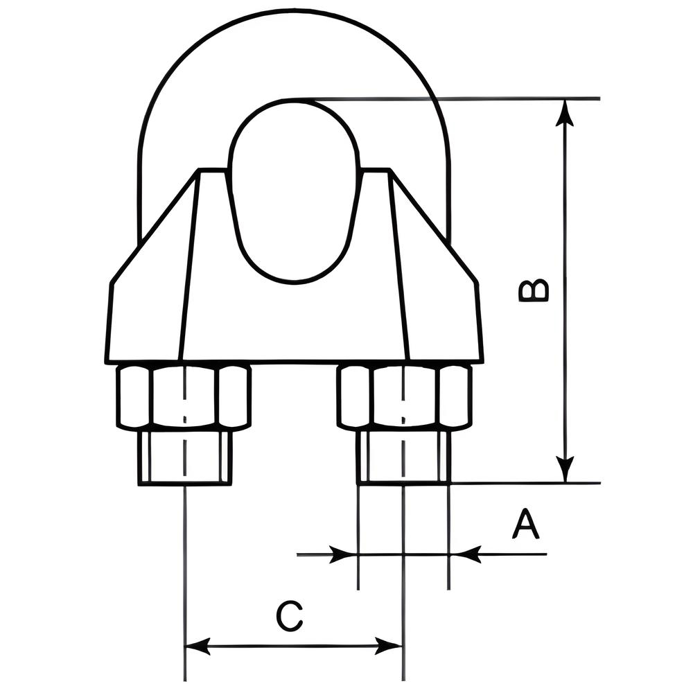 Wire Rope Grip - 316 Stainless steel