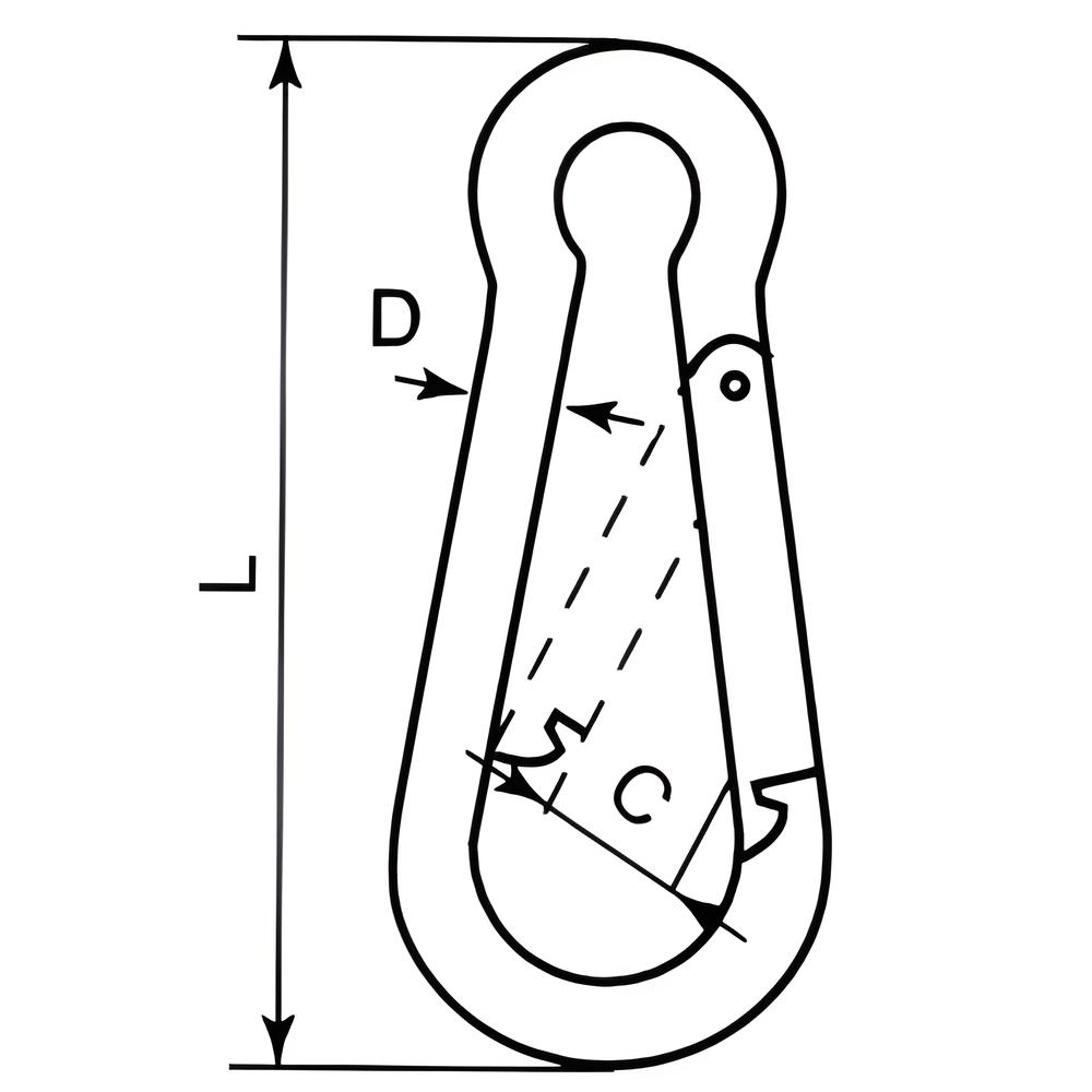 Zinc Plated Snap Hook - BZP steel