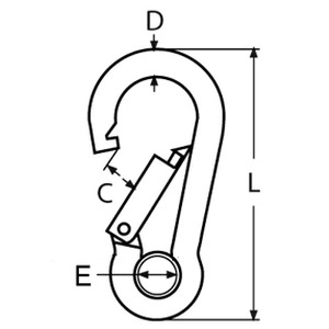 Zinc Plated Snap Hook With Eyelet - BZP steel