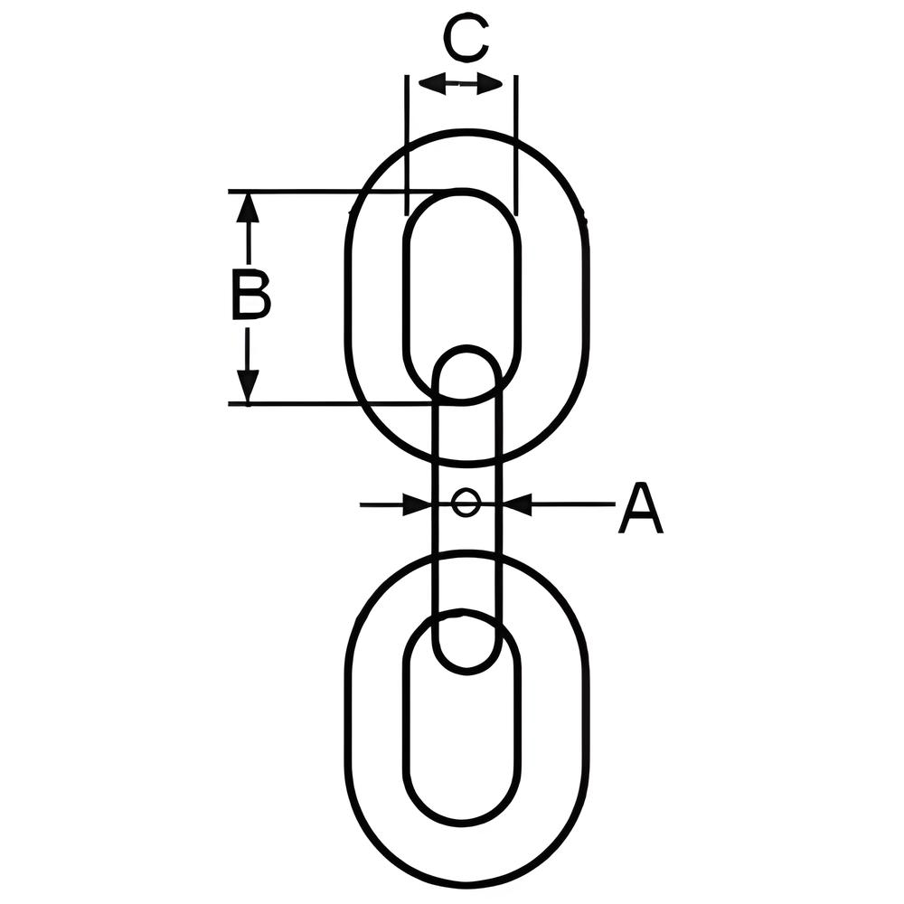 Straight Link Chain - BZP steel