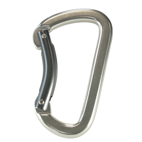 spring hook rounded with curved bar - Aluminium