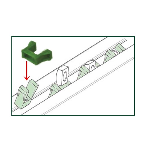 Click component for M8 nut - 304 Stainless steel