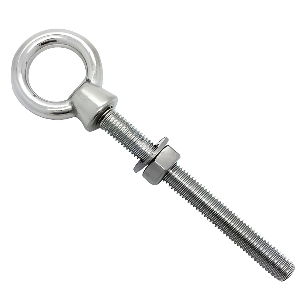 6mm X 80mm Long Shank Eyebolt – Stainless Steel, Marine Grade, Threaded By SecureFix Direct