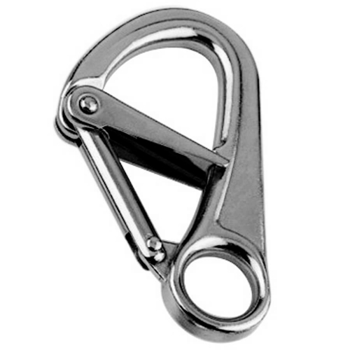 Safety spring hook with double locking latch - 316 Stainless steel