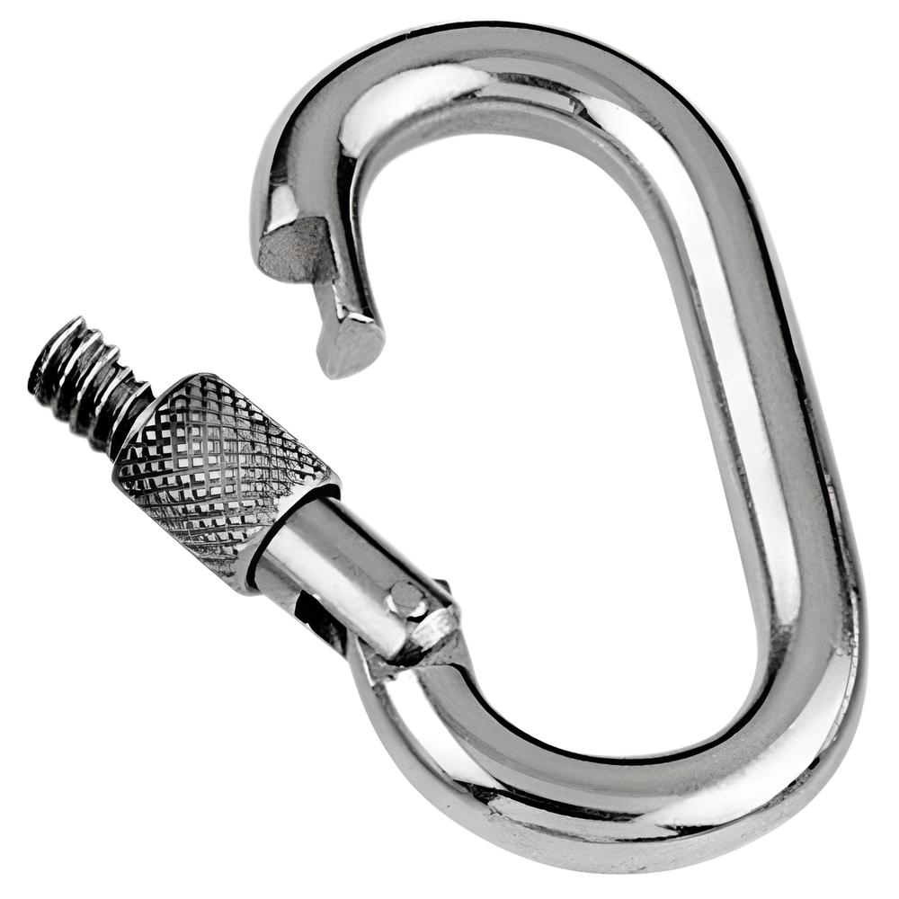 Spring hook oval shaped with lock nut - 316 Stainless steel