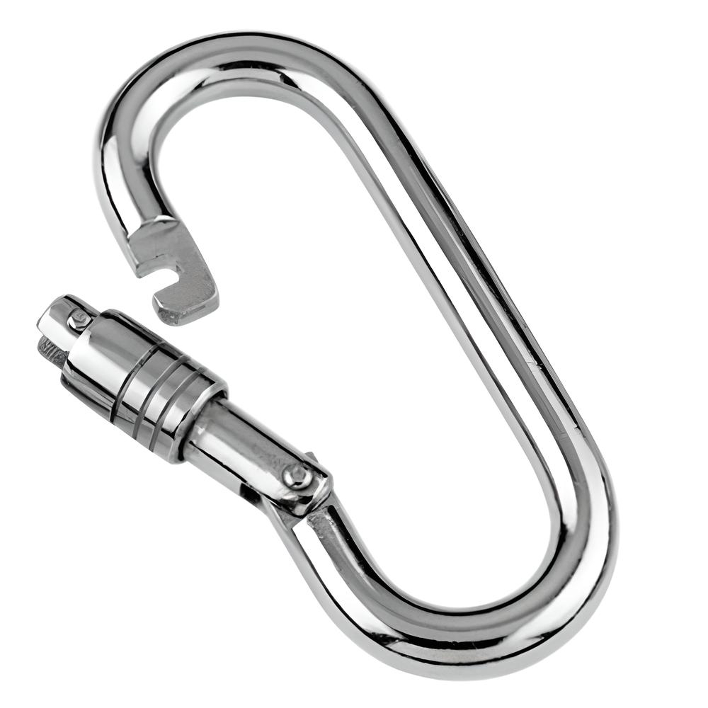 Spring hook oval shaped with self lock nut - 316 Stainless steel