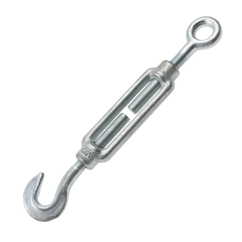 Turnbuckle Eye to hook - open body - bzp