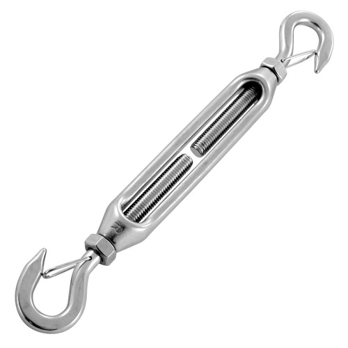 Hook to Hook Open Body Turnbuckle with latch - 316 Stainless steel