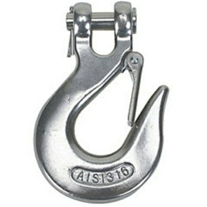 Clevis Type Sling Hook With Safety Catch - 316 Stainless steel