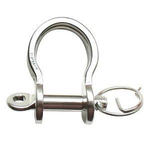 Bow Shackle  - Stamped (with Captive Ring) - 316 Stainless steel