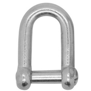 Zinc plated Dee shackle with countersunk pin - BZP steel