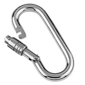 Spring hook oval shaped with self lock nut - 316 Stainless steel