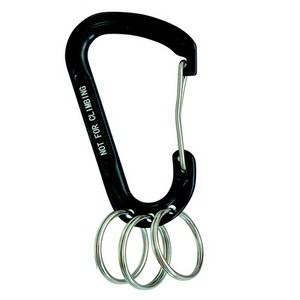 Spring hook with key rings - Aluminium