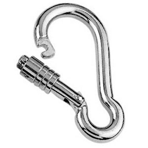Spring hook with self lock nut - 316 Stainless steel