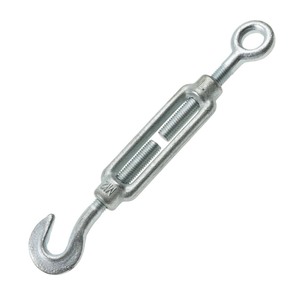 Turnbuckle Eye to hook - open body - bzp