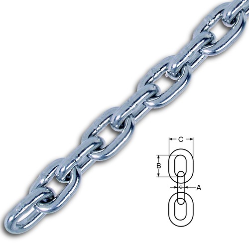 8mm Short Link Calibrated Chain to DIN766 stainless steel steelgear
