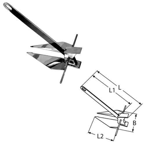 Danforth Anchor Stainless Steel Steelgear