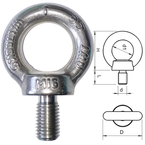 DIN580 Eye Bolts Stainless Steel Steelgear