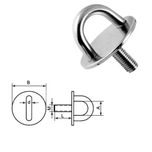 Round Eye Plate with Bolt stainless steel steelgear