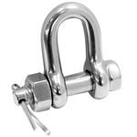 Dee shackle with safety pin- load rated - with Certificate of loading