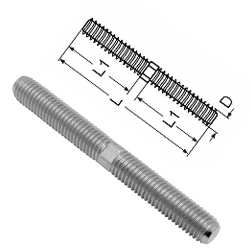 Stud Bolt Right and Left Hand Dual Thread stainless steel steelgear