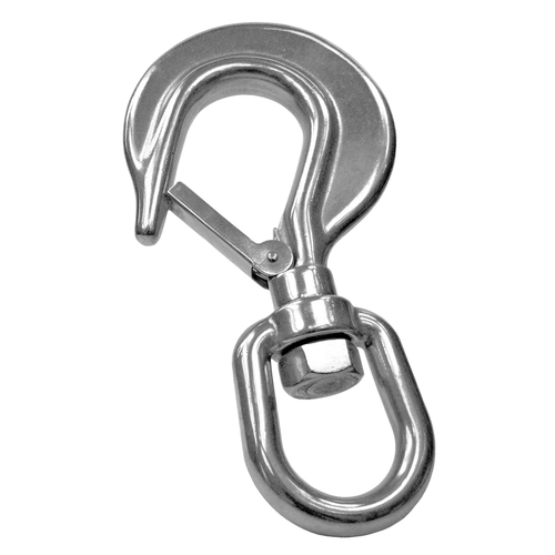 Swivel hook with safety catch stainless steel steelgear