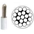 Stainless steel Wire Rope 1x19 PVC Covered