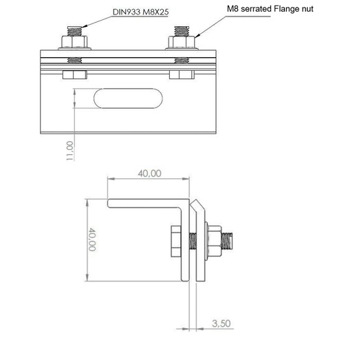 Steelgear Solar clamps for seam roofs