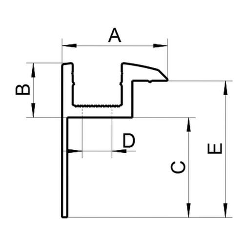 Steelgear - End clamp  in BLACK - Aluminium