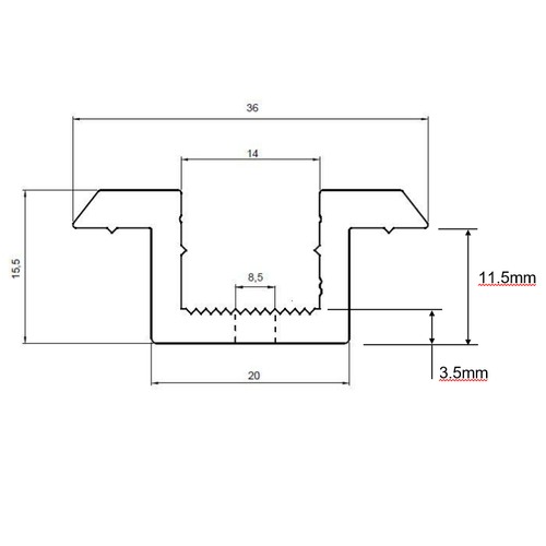 Steelgear - Mid clamp  in BLACK - Aluminium