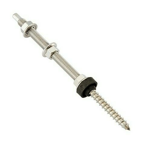 Hanger Bolt For Corrugated Roofs - Stainless with rubber washer