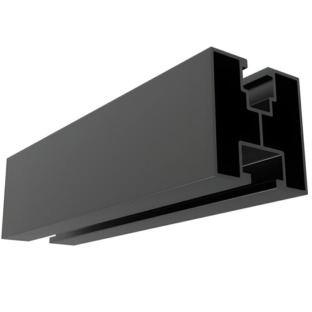 Solar Mounting Rail Steelgear - clip-in - 2.4m - Aluminium - Black