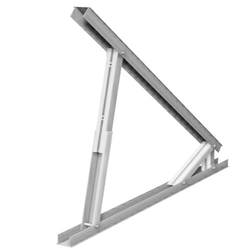 Adjustable Flat Roof Mounting Frame Angles 20 to 40 Degrees - Aluminium