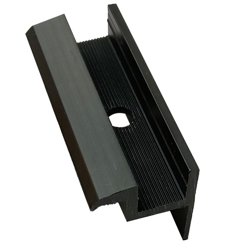 Steelgear - End clamp  in BLACK - Aluminium