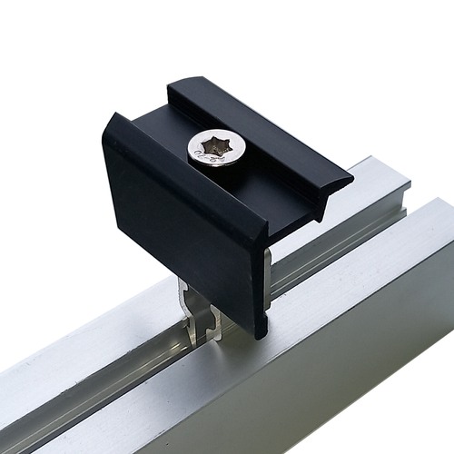 Steelgear clip-in End clamp 30-40mm deep panels-Silver screw