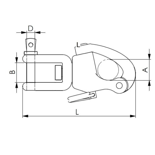 Snap Shackle - Jaw Head - 316 Stainless steel